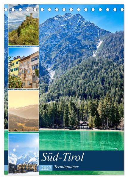Süd-Tirol Terminplaner (Tischkalender 2027 DIN A5 hoch) CALVENDO Monatskalender