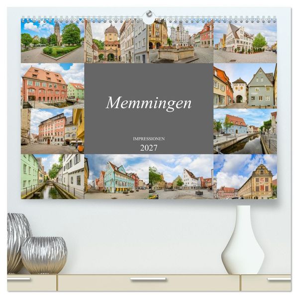 Memmingen Impressionen (hochwertiger Premium Wandkalender 2027 DIN A2 quer) Kunstdruck in Hochglanz