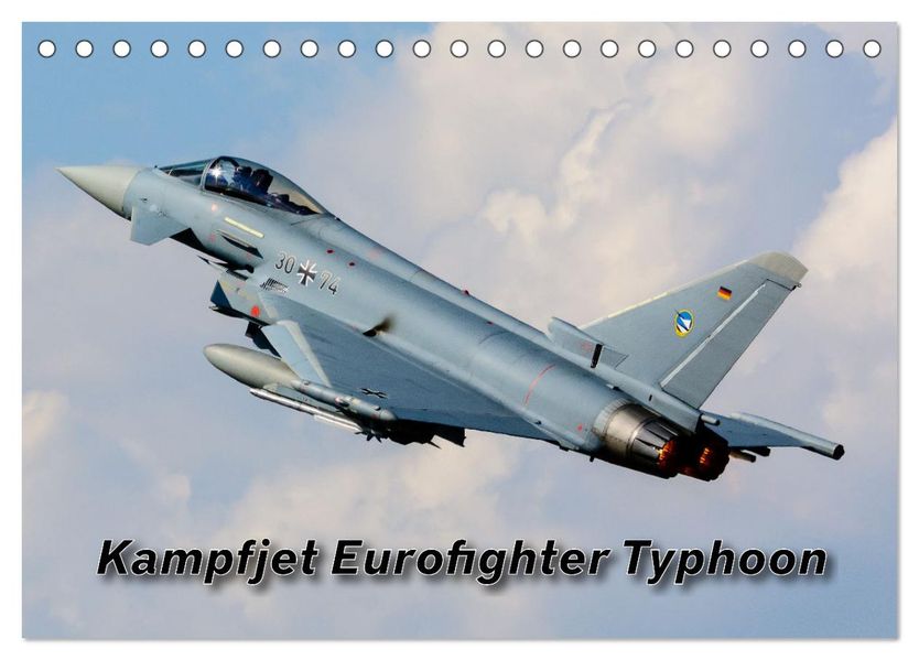 Kampfjet Eurofighter Typhoon (Tischkalender 2027 DIN A5 quer) CALVENDO Monatskalender