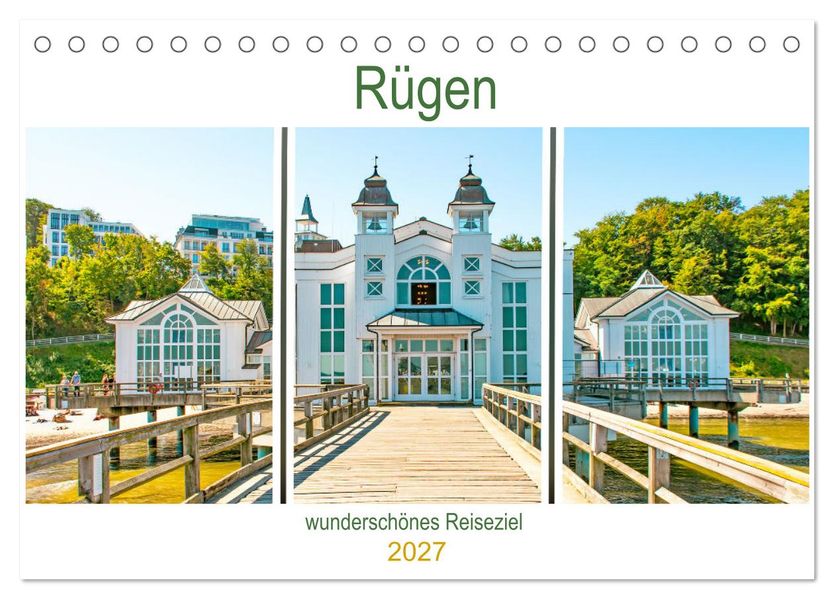 Rügen - wunderschönes Reiseziel (Tischkalender 2027 DIN A5 quer) CALVENDO Monatskalender