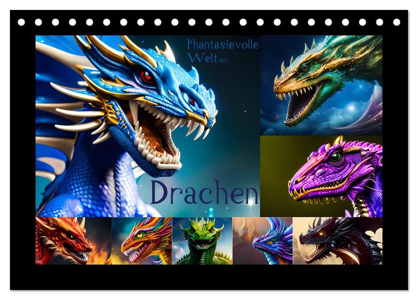 Phantasievolle Welt der Drachen (Tischkalender 2027 DIN A5 quer) CALVENDO Monatskalender