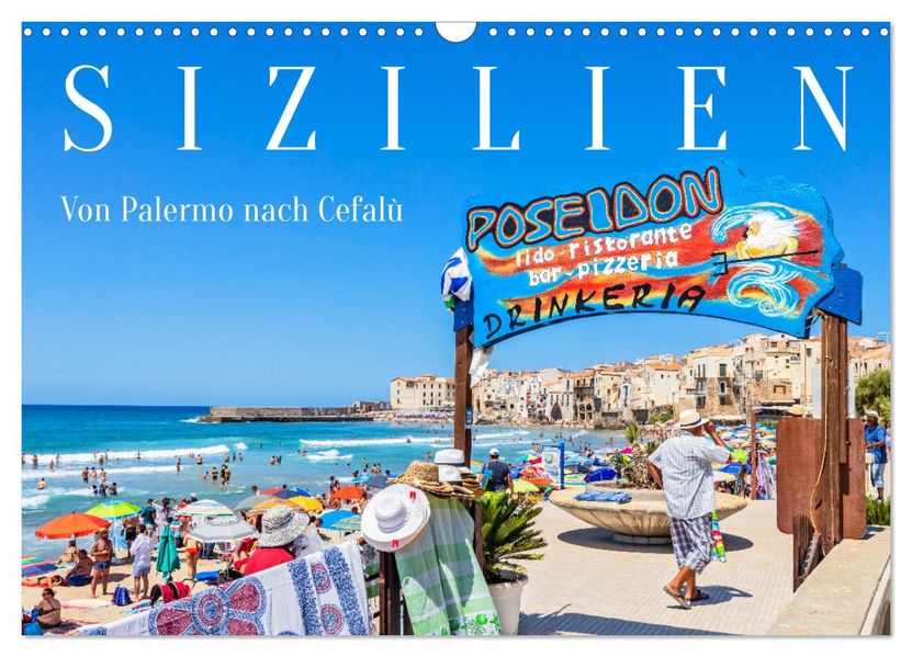 Sizilien - Von Palermo nach Cefalù (Wandkalender 2027 DIN A3 quer) CALVENDO Monatskalender