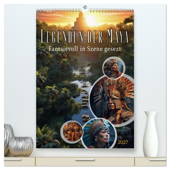 Legenden der Maya (hochwertiger Premium Wandkalender 2027 DIN A2 hoch) Kunstdruck in Hochglanz
