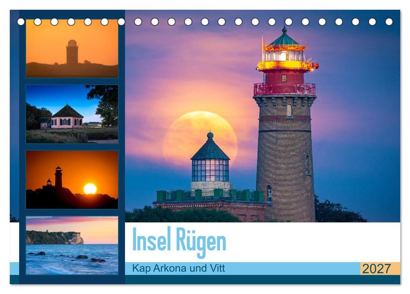 Insel Rügen - Kap Arkona und Vitt (Tischkalender 2027 DIN A5 quer) CALVENDO Monatskalender