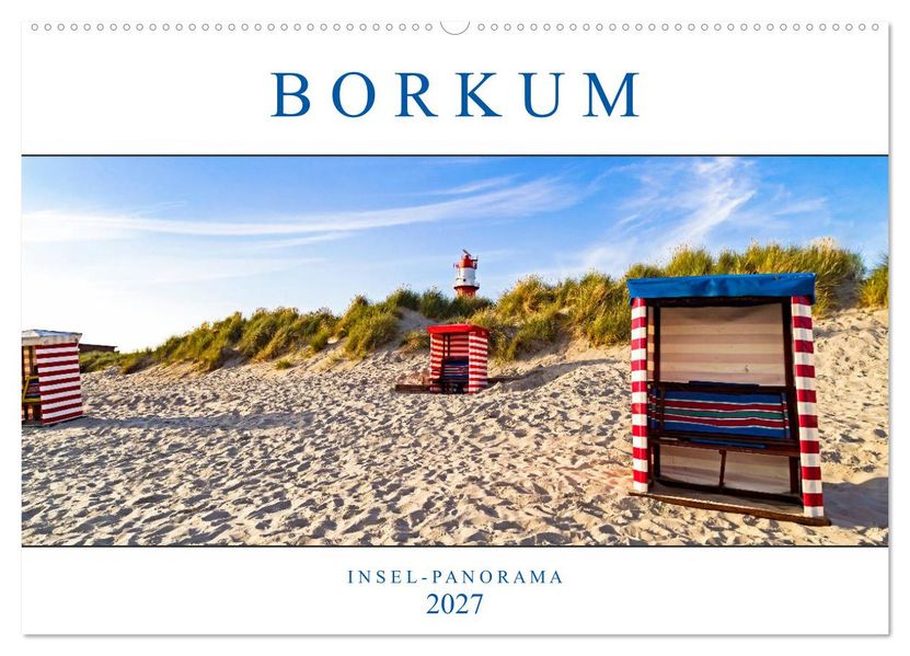 Borkum Inselpanorama (Wandkalender 2027 DIN A2 quer) CALVENDO Monatskalender