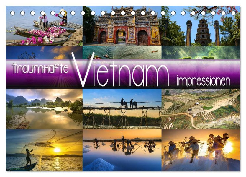 Traumhafte Vietnam Impressionen (Tischkalender 2027 DIN A5 quer) CALVENDO Monatskalender
