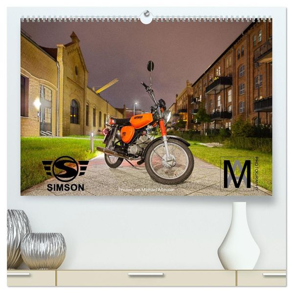 Simson S51c (hochwertiger Premium Wandkalender 2027 DIN A2 quer) Kunstdruck in Hochglanz