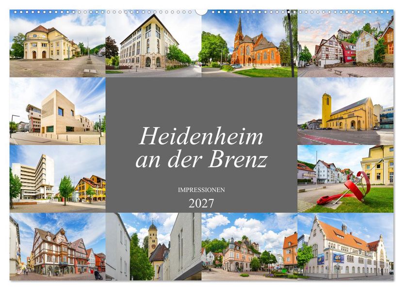Heidenheim an der Brenz Impressionen (Wandkalender 2027 DIN A2 quer) CALVENDO Monatskalender