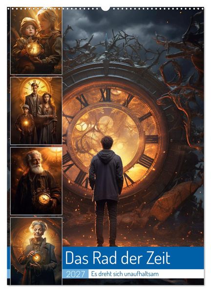 Das Rad der Zeit (Wandkalender 2027 DIN A2 hoch) CALVENDO Monatskalender