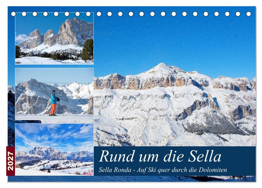 Sella Ronda (Tischkalender 2027 DIN A5 quer) CALVENDO Monatskalender