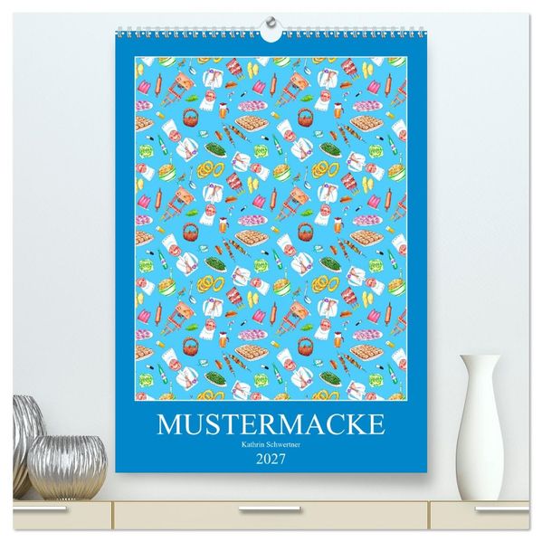 MUSTERMACKE (hochwertiger Premium Wandkalender 2027 DIN A2 hoch) Kunstdruck in Hochglanz