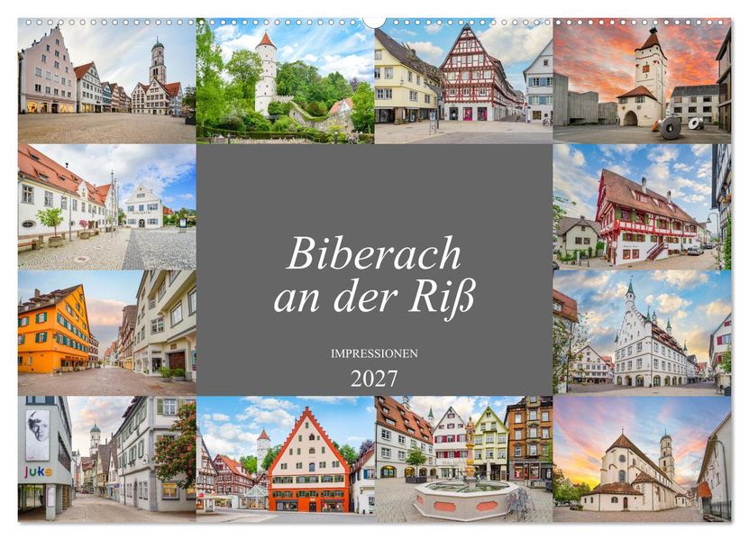 Biberach an der Riß Impressionen (Wandkalender 2027 DIN A2 quer) CALVENDO Monatskalender