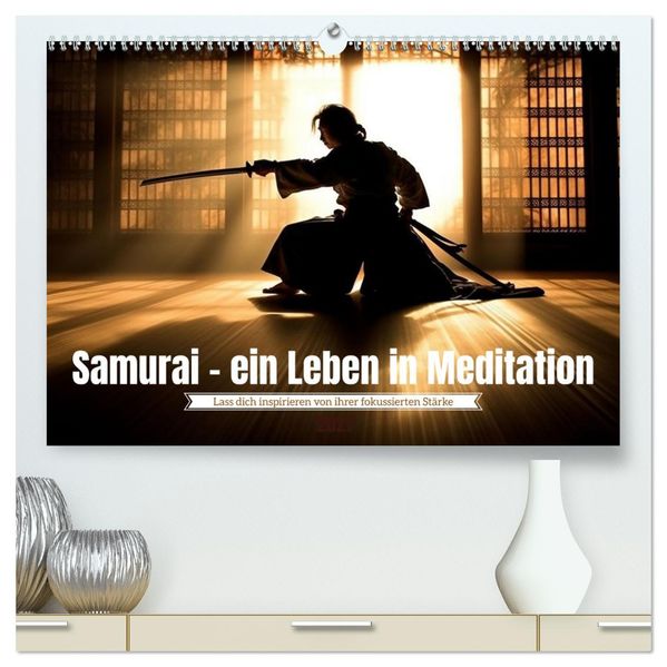 Samurai - ein Leben in Meditation (hochwertiger Premium Wandkalender 2027 DIN A2 quer) Kunstdruck in Hochglanz