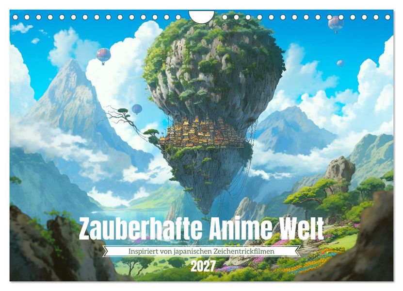 Zauberhafte Anime Welt (Wandkalender 2027 DIN A4 quer) CALVENDO Monatskalender