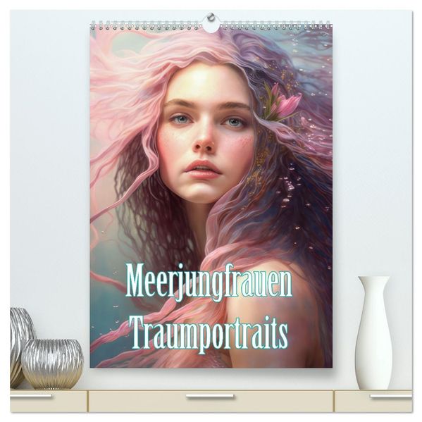 Meerjungfrauen Traumportraits (hochwertiger Premium Wandkalender 2027 DIN A2 hoch) Kunstdruck in Hochglanz