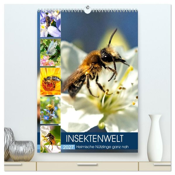 INSEKTENWELT - Heimische Nützlinge ganz nah (hochwertiger Premium Wandkalender 2027 DIN A2 hoch) Kunstdruck in Hochglanz