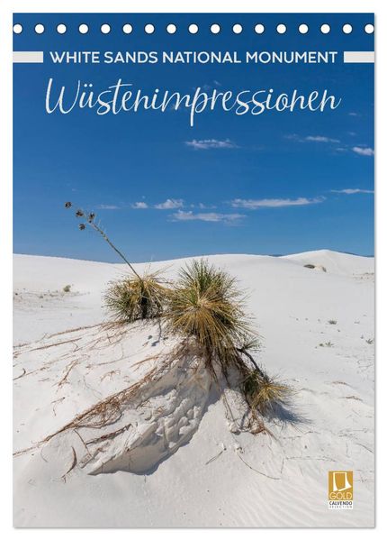 WHITE SANDS NATIONAL MONUMENT Wüstenimpressionen (Tischkalender 2027 DIN A5 hoch) CALVENDO Monatskalender
