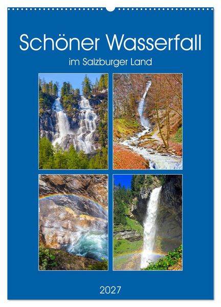 Schöner Wasserfall (Wandkalender 2027 DIN A2 hoch) CALVENDO Monatskalender