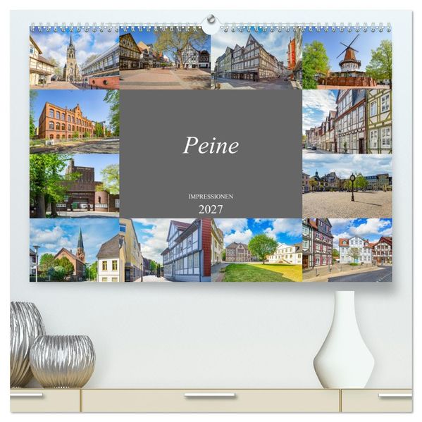 Peine Impressionen (hochwertiger Premium Wandkalender 2027 DIN A2 quer) Kunstdruck in Hochglanz