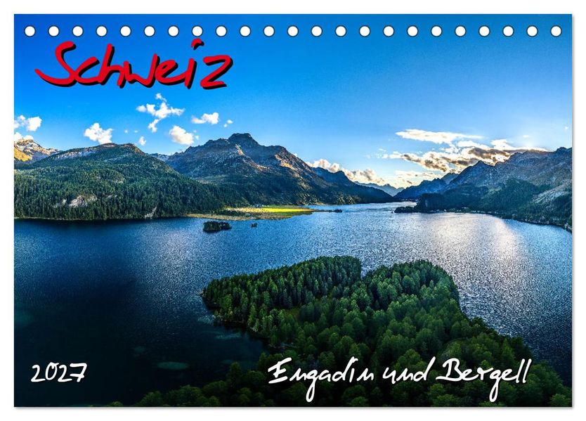 Schweiz - Engadin und Bergell (Tischkalender 2027 DIN A5 quer) CALVENDO Monatskalender