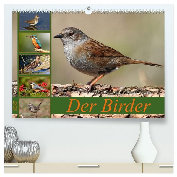 Der Birder (hochwertiger Premium Wandkalender 2027 DIN A2 quer) Kunstdruck in Hochglanz