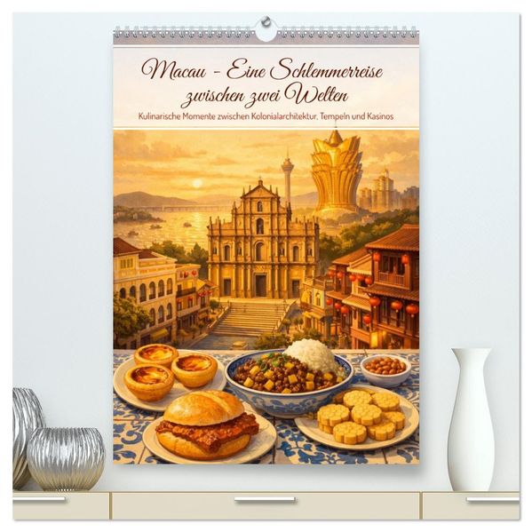 Macau - Eine Schlemmerreise zwischen zwei Welten (hochwertiger Premium Wandkalender 2027 DIN A2 hoch) Kunstdruck in Hochglanz