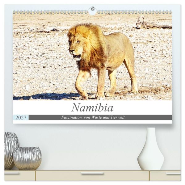 Namibia Faszination Wüste und Tierwelt (hochwertiger Premium Wandkalender 2027 DIN A2 quer) Kunstdruck in Hochglanz
