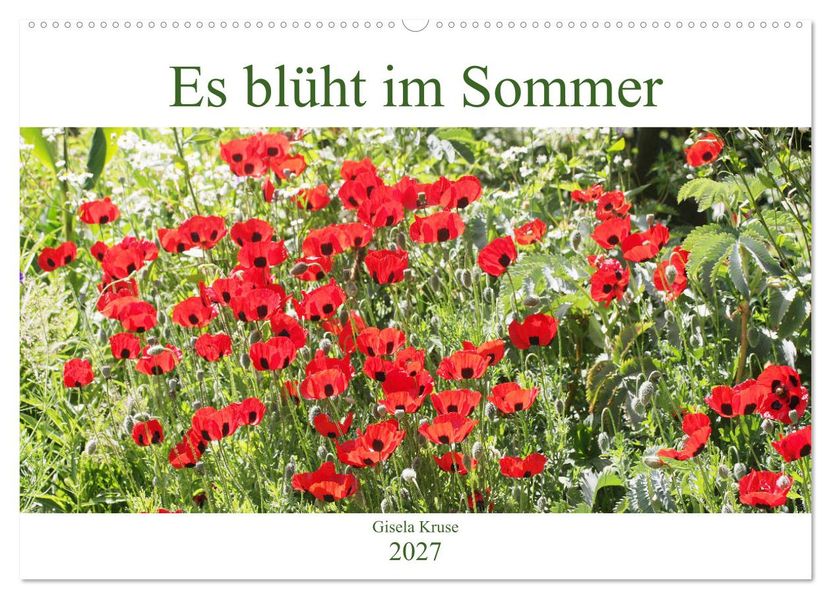 Es blüht im Sommer (Wandkalender 2027 DIN A2 quer) CALVENDO Monatskalender
