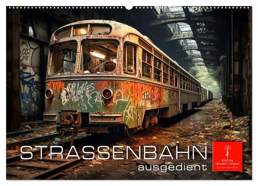 Straßenbahn ausgedient (Wandkalender 2027 DIN A2 quer) CALVENDO Monatskalender