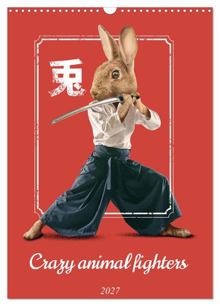Crazy animal fighters (Wall Calendar 2027 DIN A3 portrait) CALVENDO 12 Month Wall Calendar