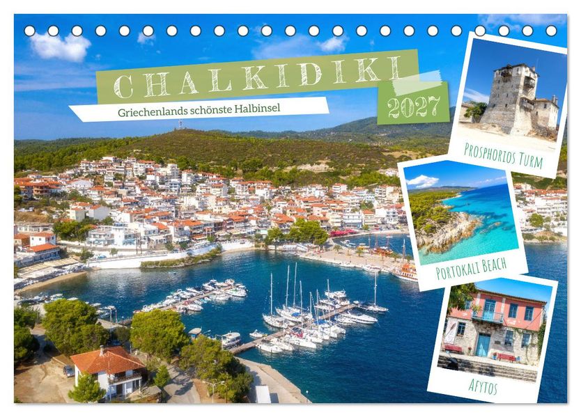 Chalkidiki - Griechenlands schönste Halbinsel (Tischkalender 2027 DIN A5 quer) CALVENDO Monatskalender