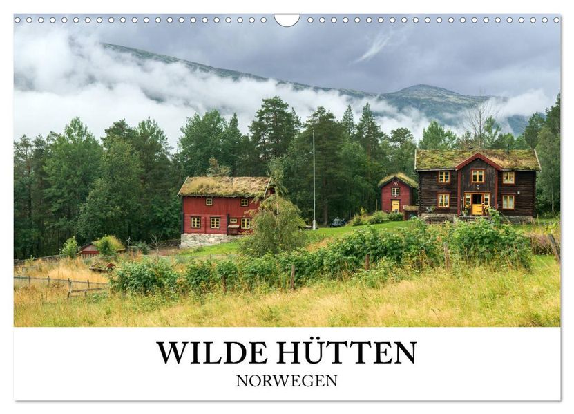 Norwegen Kalender - Wilde Hütten in den Bergen (Wandkalender 2027 DIN A3 quer) CALVENDO Monatskalender