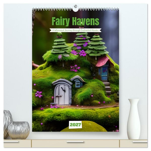 Tiny Fairy Havens (High Quality Premium Wall Calendar 2027 DIN A2 portrait)CALVENDO 12 Month Wall Calendar