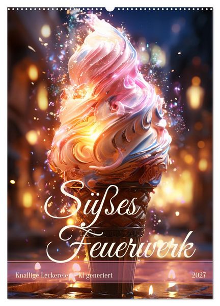 Süßes Feuerwerk (Wandkalender 2027 DIN A2 hoch) CALVENDO Monatskalender