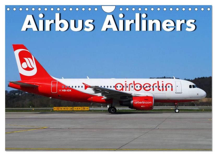 Airbus Airliners (Wandkalender 2027 DIN A4 quer) CALVENDO Monatskalender