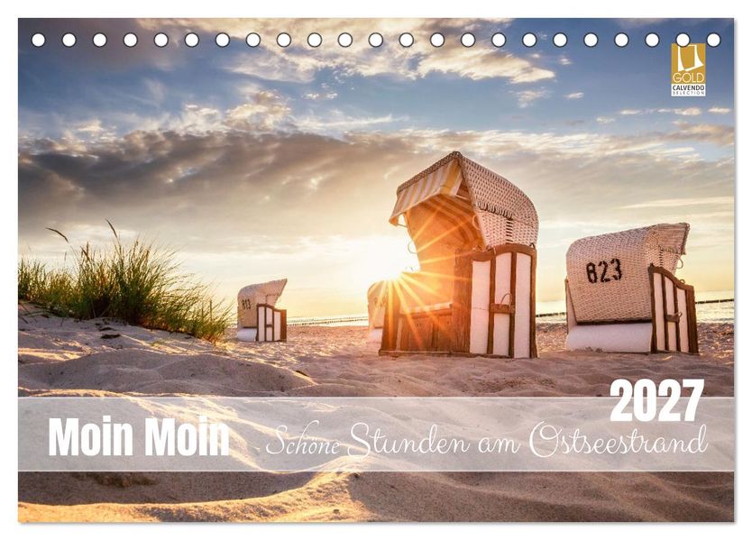 Moin Moin Schöne Stunden am Ostseestrand (Tischkalender 2027 DIN A5 quer) CALVENDO Monatskalender