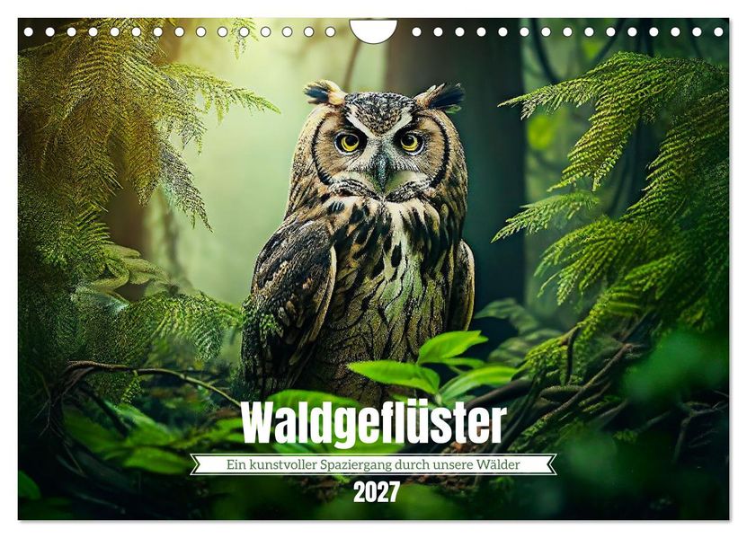 Waldgeflüster - ein kunstvoller Spaziergang durch unsere Wälder (Wandkalender 2027 DIN A4 quer) CALVENDO Monatskalender