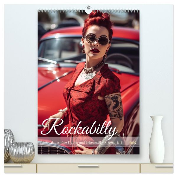 Rockabilly (hochwertiger Premium Wandkalender 2027 DIN A2 hoch) Kunstdruck in Hochglanz