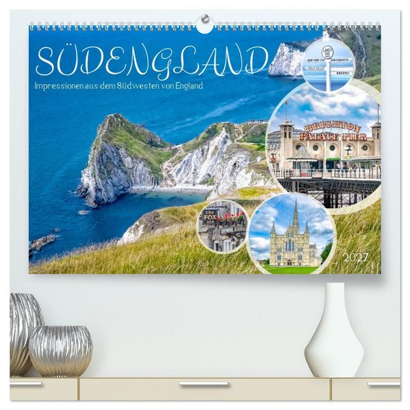 Südengland - Impressionen aus dem Südwesten von England (hochwertiger Premium Wandkalender 2027 DIN A2 quer) Kunstdruck in Hochglanz