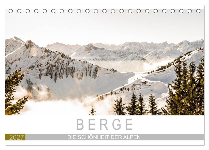 Berge - Die Schönheit der Alpen (Tischkalender 2027 DIN A5 quer) CALVENDO Monatskalender