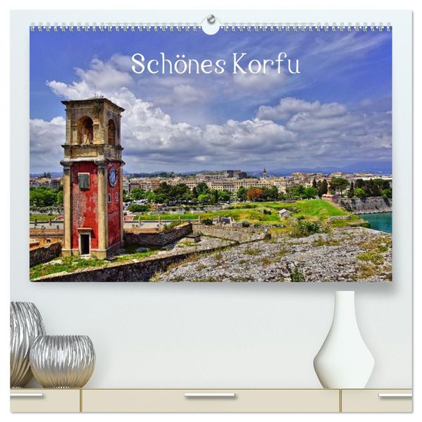 Schönes Korfu (hochwertiger Premium Wandkalender 2027 DIN A2 quer) Kunstdruck in Hochglanz