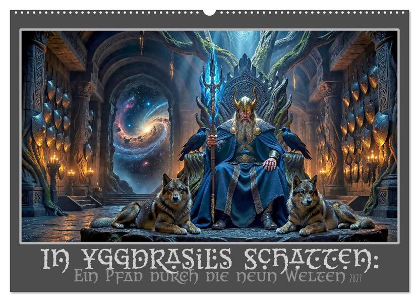 In Yggdrasils Schatten: Ein Pfad durch die neun Welten (Wandkalender 2027 DIN A2 quer) CALVENDO Monatskalender