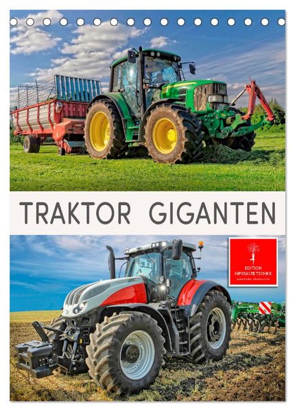 Traktor Giganten (Tischkalender 2027 DIN A5 hoch) CALVENDO Monatskalender