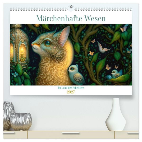 Märchenhafte Wesen - Im Land der Fabeltiere (hochwertiger Premium Wandkalender 2027 DIN A2 quer) Kunstdruck in Hochglanz
