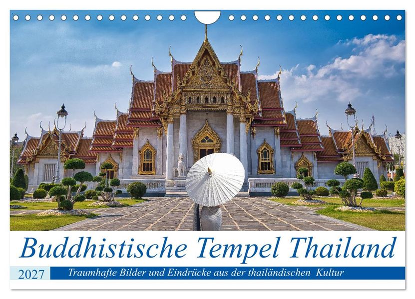 Buddhistische Tempel Thailand (Wandkalender 2027 DIN A4 quer) CALVENDO Monatskalender