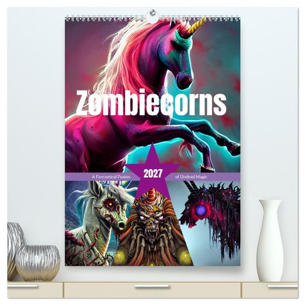 Zombiecorns (High Quality Premium Wall Calendar 2027 DIN A2 portrait)CALVENDO 12 Month Wall Calendar