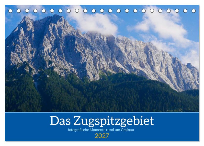 Das Zugspitzegebiet (Tischkalender 2027 DIN A5 quer) CALVENDO Monatskalender