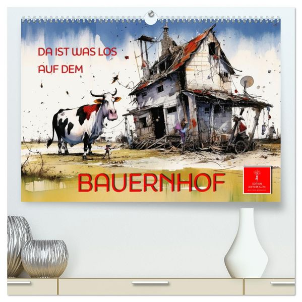 Da ist was los auf dem Bauernhof (hochwertiger Premium Wandkalender 2027 DIN A2 quer) Kunstdruck in Hochglanz