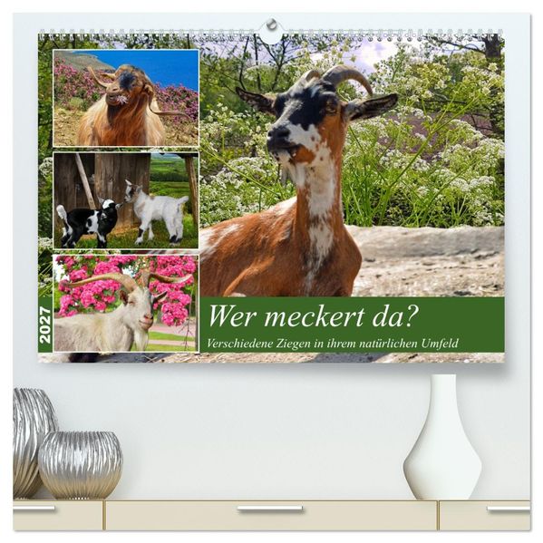 Wer meckert da? (hochwertiger Premium Wandkalender 2027 DIN A2 quer) Kunstdruck in Hochglanz