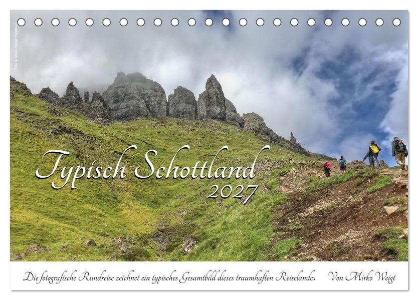 Typisch Schottland (Tischkalender 2027 DIN A5 quer) CALVENDO Monatskalender